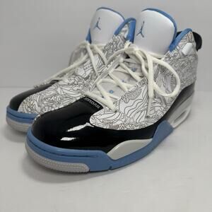 Nike Air Jordan Dub Zero White Blue Black UNC 311046-114 Shoes Men’s Size 9 New
